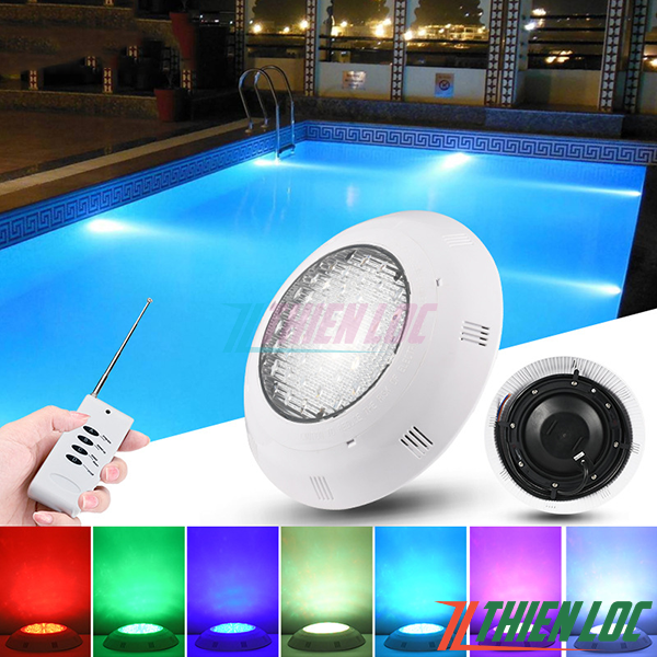 Đèn led ốp tường hồ bơi nhựa ABS có khiển remote 18w