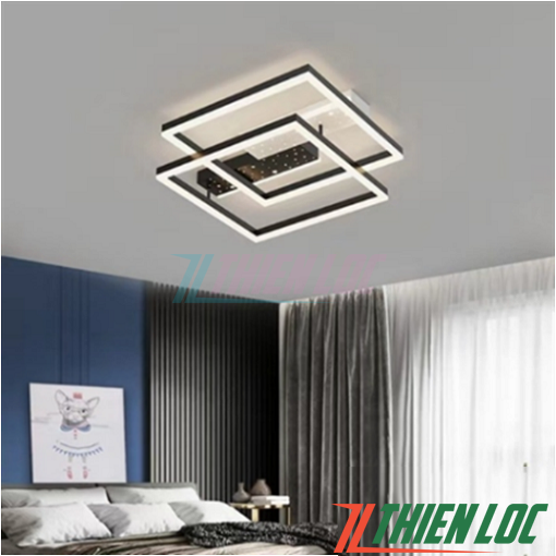 Đèn mâm ốp trần vuông hiện đại MOT071 Đèn mâm ốp trần vuông hiện đại MOT071