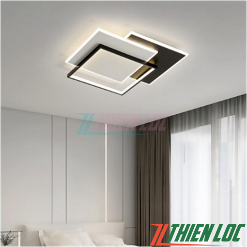 Đèn mâm ốp trần vuông hiện đại MOT072 Đèn mâm ốp trần vuông hiện đại MOT072