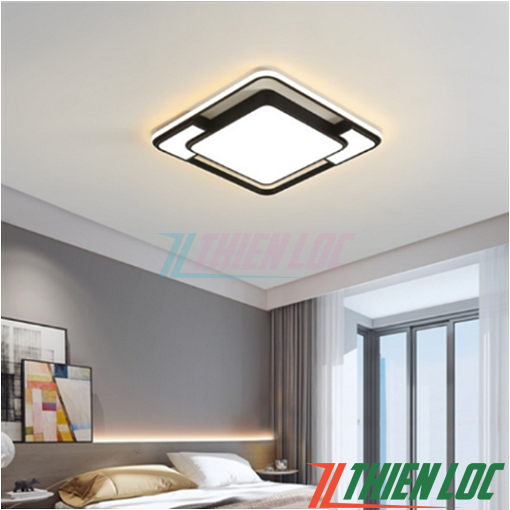 Đèn mâm ốp trần vuông hiện đại MOT074 Đèn mâm ốp trần vuông hiện đại MOT074