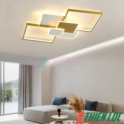 Đèn mâm ốp trần vuông hiện đại MOT076 Đèn mâm ốp trần vuông hiện đại MOT076