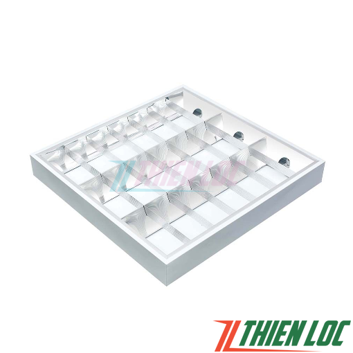 Máng đèn tuýp gắn nổi trần tán quang 600x600