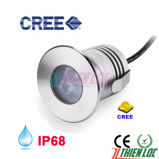 Đèn led âm tường hồ bơi inox304 D75 3w Đèn led âm tường hồ bơi inox304 D75 3w