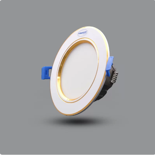 Đèn LED Downlight âm trần viền vàng 12W E138 115/12