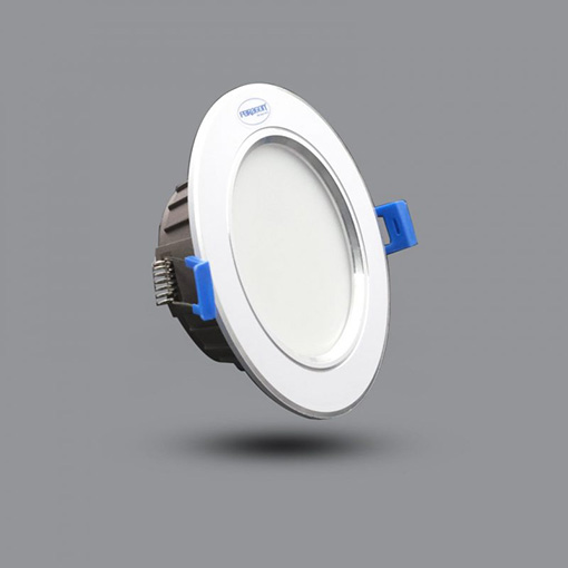 Đèn LED Downlight viền bạc 7W âm trần đổi 3 màu RRDF100L7/CCT