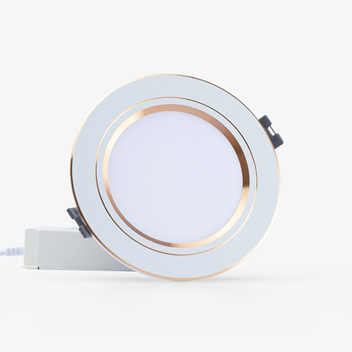 Đèn LED âm trần Downlight AT10 90/8W viền vàng