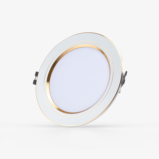 Đèn LED âm trần Downlight đổi màu AT10 viền vàng 110/10W Đèn LED âm trần Downlight đổi màu AT10 viền vàng 110/10W