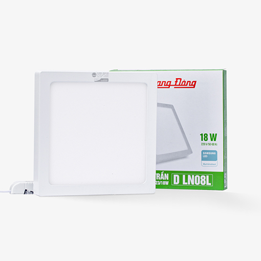 Đèn LED ốp trần vuông LN08 đế nhôm 230x230/18W Đèn LED ốp trần vuông LN08 đế nhôm 230x230/18W