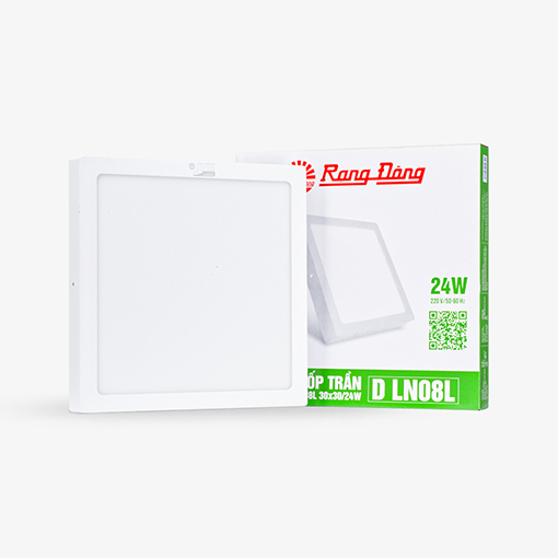 Đèn LED ốp trần vuông LN08 đế nhôm 300x300/24W Đèn LED ốp trần vuông LN08 đế nhôm 300x300/24W